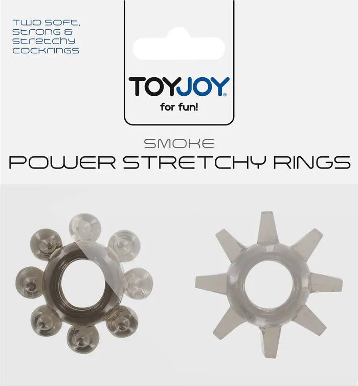 Toyjoy - Power Stretchy Rings - 2 stuks - rookgrijs | Erotiekvoordeel.nl Male Sex Toys