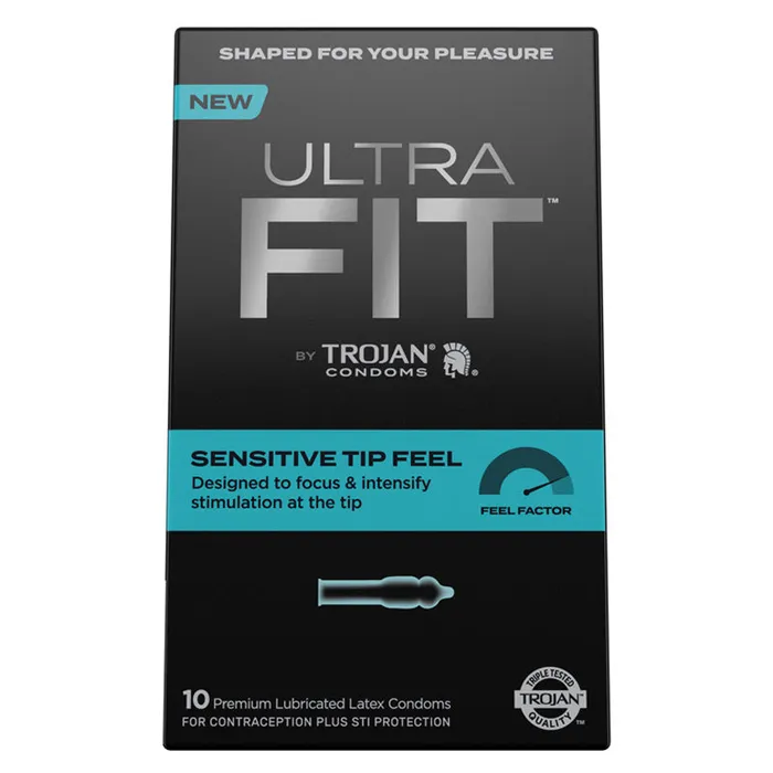 Trojan Condoms Trojan UltraFit Sensitive Tip Feel Condoms Male Sex Toys