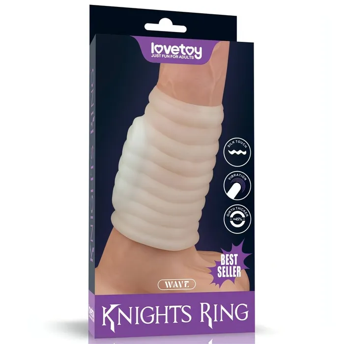 Vibrating Wave Knights Guaina Fallica Stimolante con Vibrazione - Bianco | Lovetoy Female Sex Toys