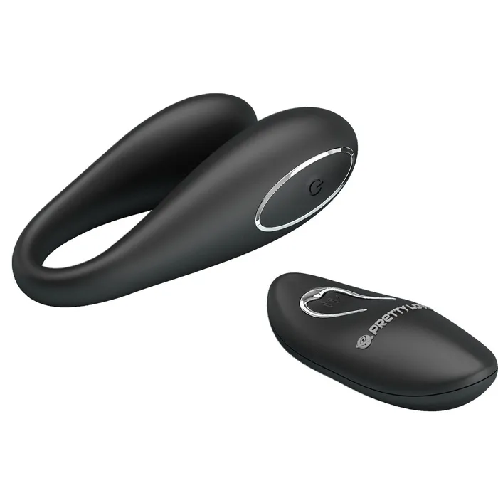 Vibratore di coppia nero Algernoon - 12 modalità di vibrazione, Ricaricabile, Silicone | Pretty Love Female Sex Toys