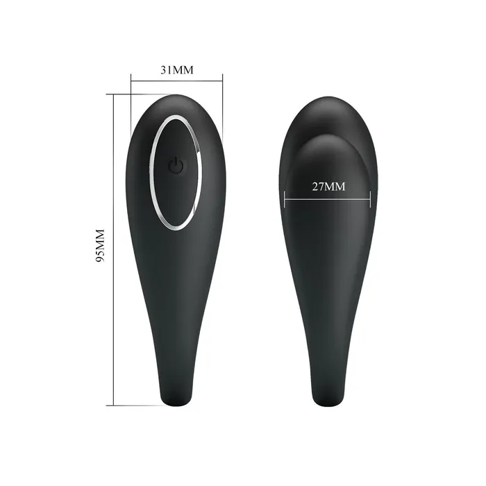 Vibratore di coppia nero Algernoon - 12 modalità di vibrazione, Ricaricabile, Silicone | Pretty Love Female Sex Toys