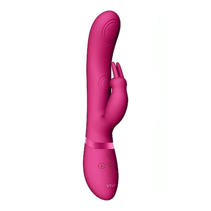 Vibratore Rabbit con movimento di pulsazione interno e stimolatore clitorideo Fucsia Vive Vibrators