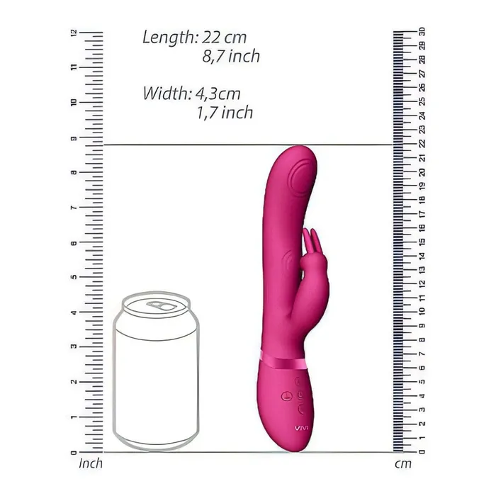 Vibratore Rabbit con movimento di pulsazione interno e stimolatore clitorideo - Fucsia | Vive Vibrators