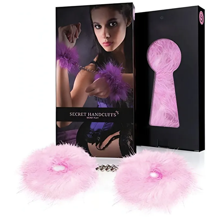 Vibrators Il mio negozio Secret HnadCuff Manette con piume rosa