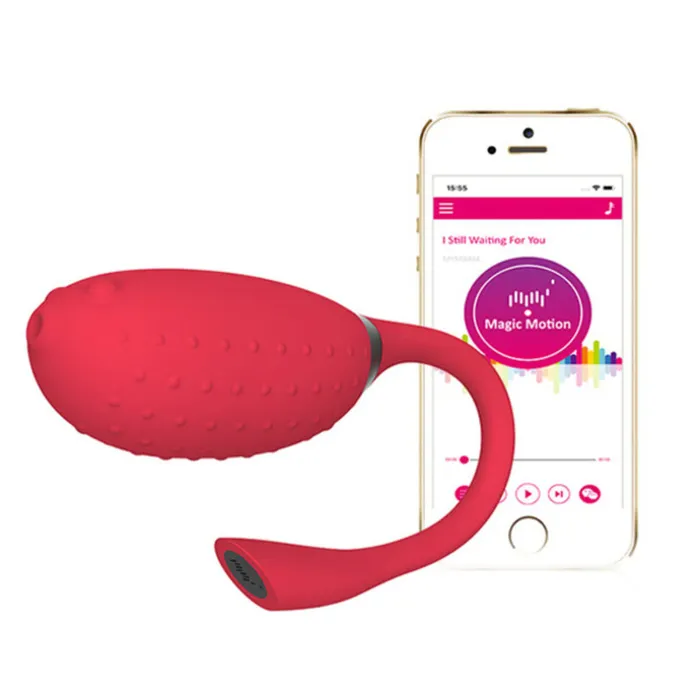 Vibrators Magic Motion Uovo Vibrante Magic Motion Fugu Rosso