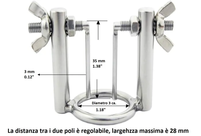 Vibrators | Metal Hard Anello per il glande con dilatatore uretrale regolabile