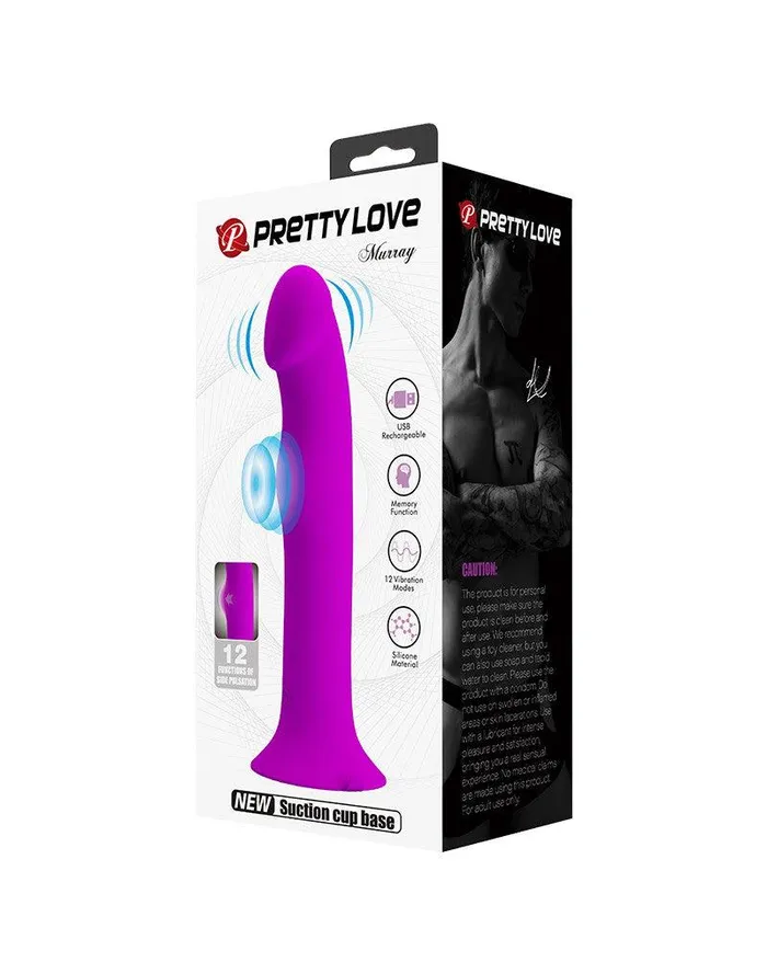 Vibrators | Pretty Love Pretty Love - Murray - Vibrerende Dildo - 19 cm - Dieproze - USB Oplaadbaar - Siliconen