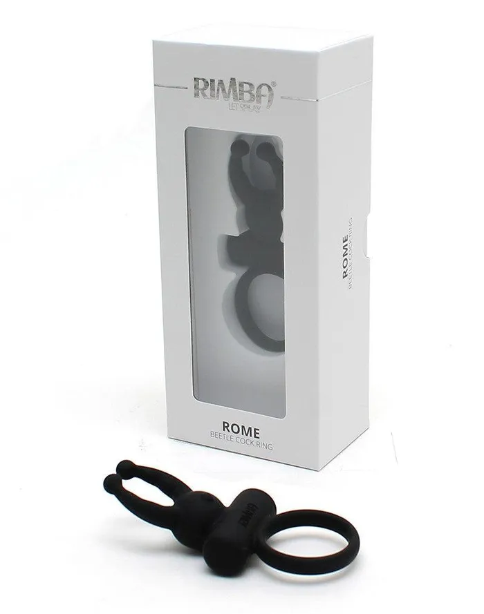 Vibrators Rimba Rome Vibrerende Cockring Met clitoris stimulatie Zwart Rimba