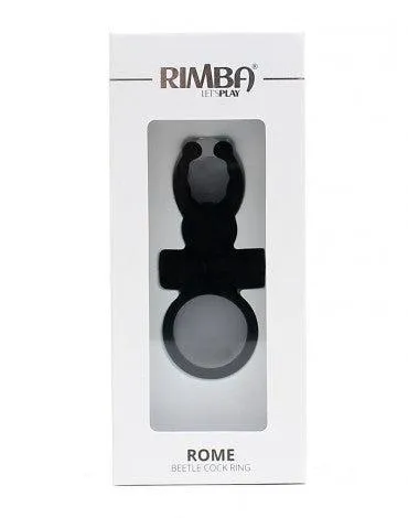 Vibrators | Rimba - Rome - Vibrerende Cockring Met clitoris stimulatie - Zwart - Rimba