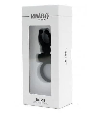 Vibrators | Rimba - Rome - Vibrerende Cockring Met clitoris stimulatie - Zwart - Rimba