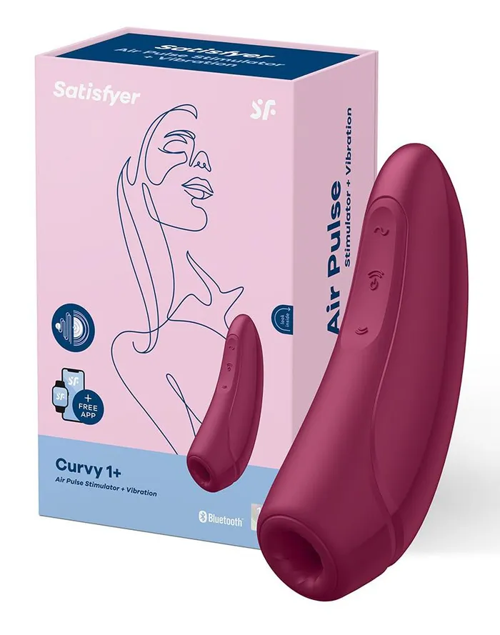 Vibrators Satisfyer Curvy 1 Rose Red App Connect Clitoris Vibrator Satisfyer