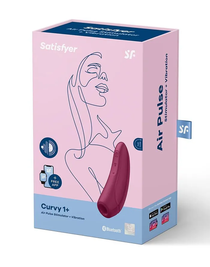 Vibrators | Satisfyer - Curvy 1+ Rose Red App Connect Clitoris Vibrator - Satisfyer