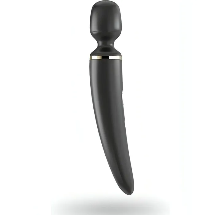 Vibrators | Satisfyer Satisfyer Wand-er Black con 50 Combinazioni di Vibrazione Diverse - Silicone Medicale, Ricaricabile, Nero