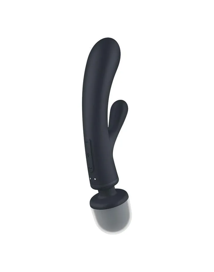 Vibrators | Satisfyer - Triple Lover - 2-in-1 Wand en Rabbit Vibrator - Zwart - Satisfyer