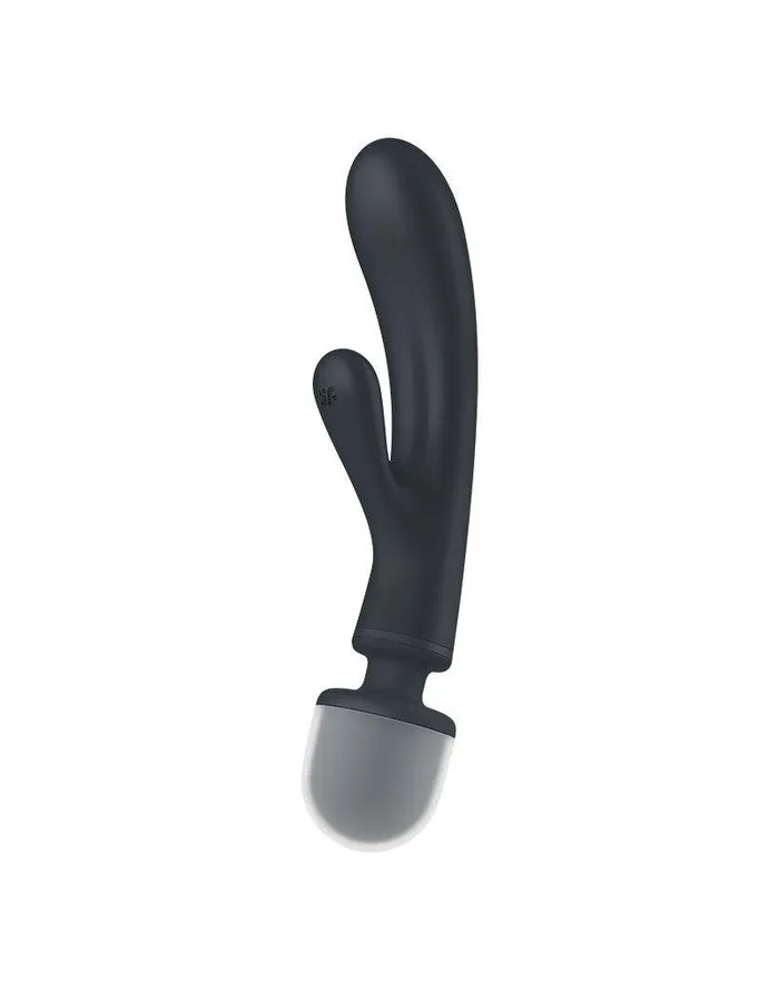 Vibrators | Satisfyer - Triple Lover - 2-in-1 Wand en Rabbit Vibrator - Zwart - Satisfyer