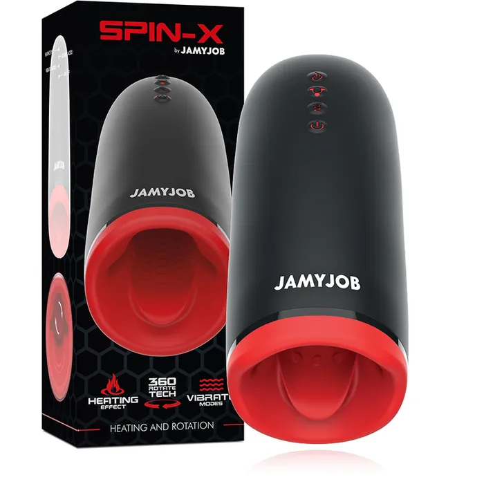 Vibrators | Spin-X Masturbatore Riscaldante, Vibrante e Roteante - JamyJob