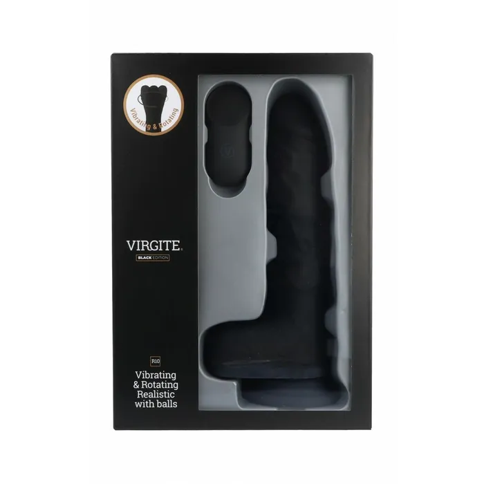 Virgite Dildos | Dildo Realistico Virgite R10 Nero 21 cm