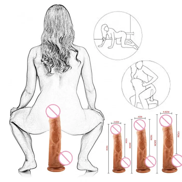 Woman Soft Dildo Butt Plug Realistic Strong Suction Cup Sexual Toy for Adult Gpoint Sex Toys YSGLIFE Anal