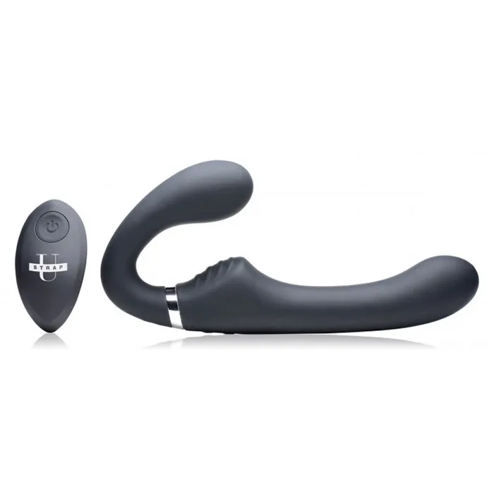 XR Brand Female Sex Toys | Mighty Rider 10X Vibrating Silicone Strapless Strap-On