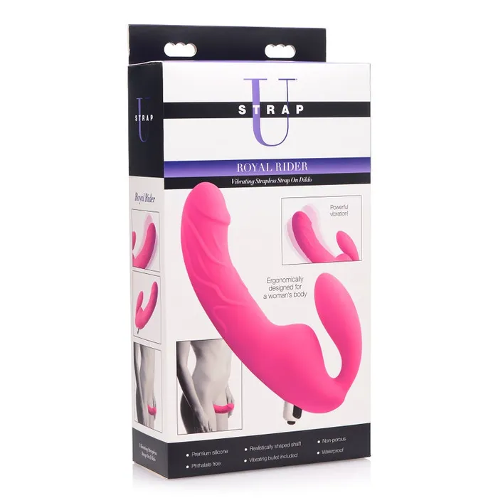 XR Brand Female Sex Toys Royal Rider Vibrating Silicone Strapless Strap On Dildo