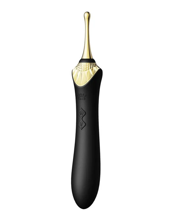 Zalo Female Sex Toys Zalo Bess Clitoris Pinpoint Vibrator Met Extra opzetstukken Obsidian Zwart