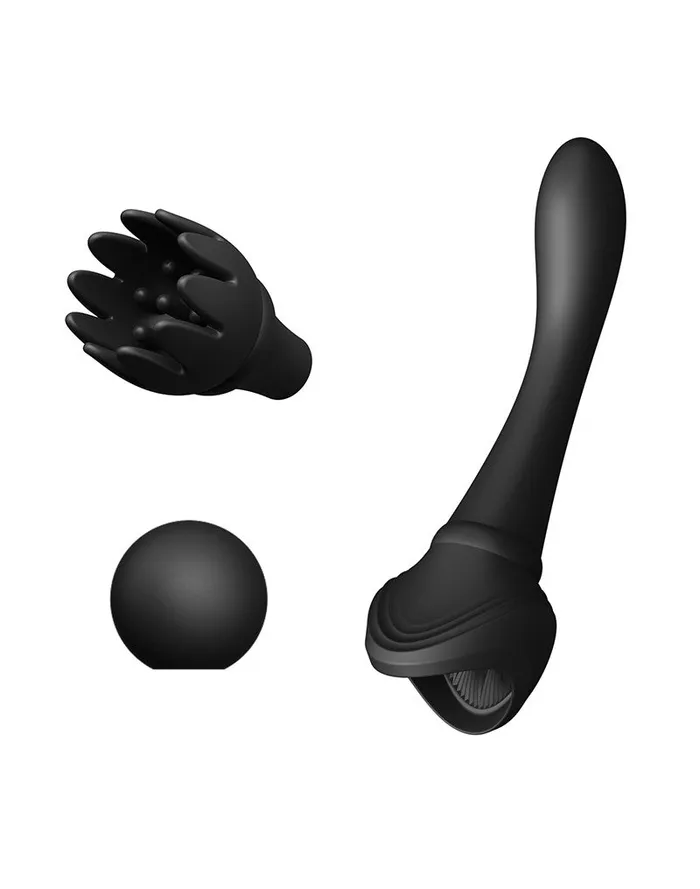 Zalo Female Sex Toys | Zalo - Bess - Clitoris Pinpoint Vibrator - Met Extra opzetstukken - Obsidian Zwart