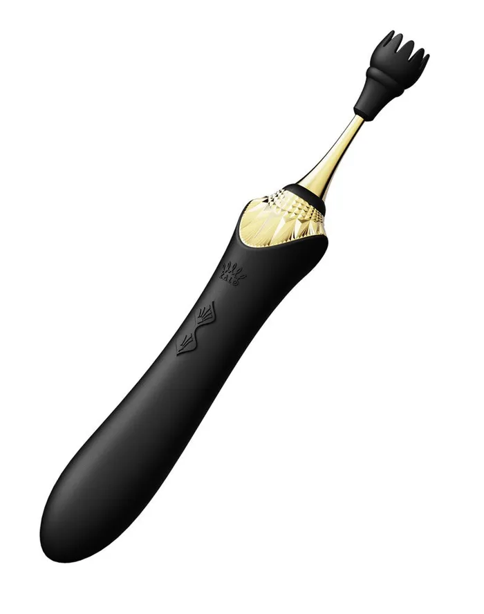 Zalo Female Sex Toys | Zalo - Bess - Clitoris Pinpoint Vibrator - Met Extra opzetstukken - Obsidian Zwart